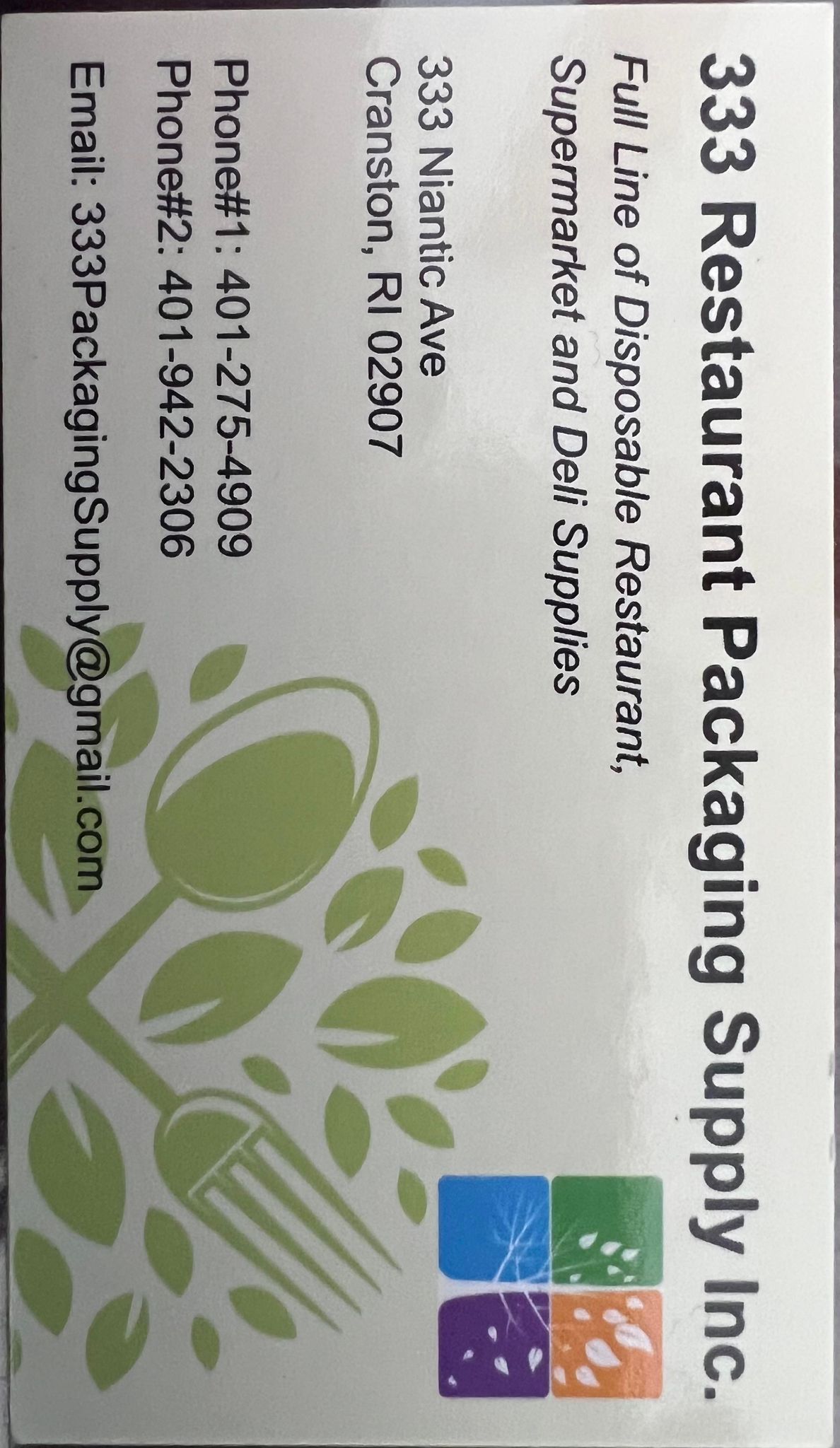 333 Restaurant Packaging Supply Inc